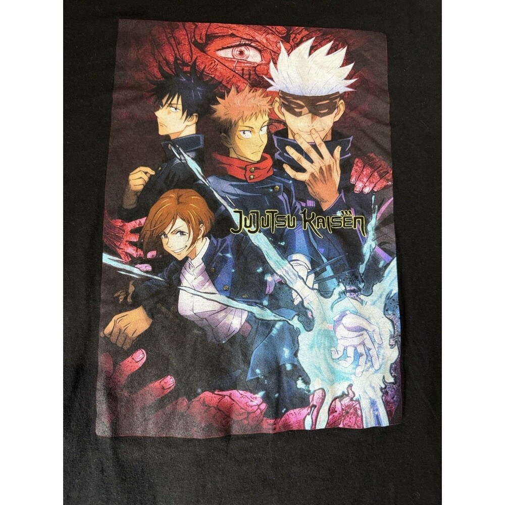 Jujutsu Kaisen Anime Men's Tee T-Shirt Size 3XL Black Manga Crunchyroll